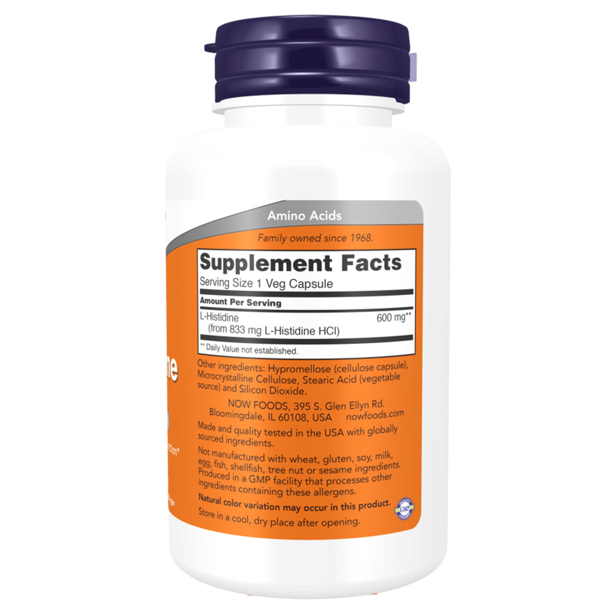 L-HISTIDINE 600MG  60 VCAPS