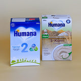 HUMANA 2 300GR + HUMANA 5-KORN BIO 200G 6M+ - Halsa