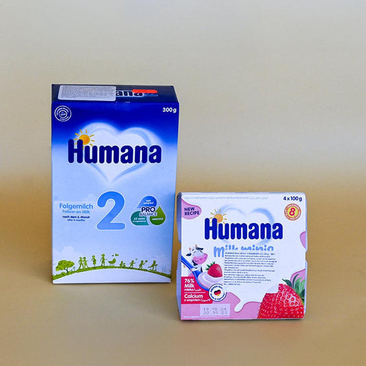 HUMANA 2 300GR + HUMANA KOS LULESHTRYDHE 8M+ 4X100G - Halsa