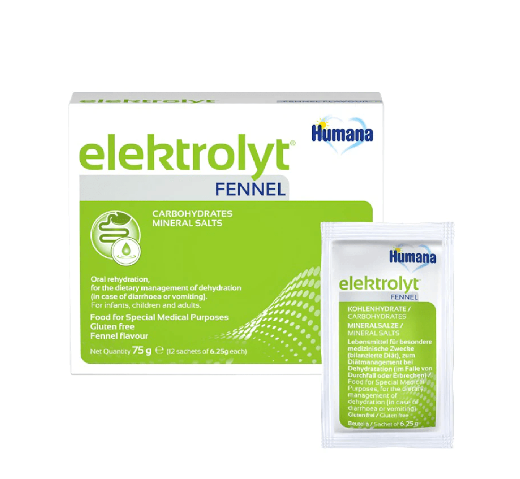 HUMANA ELEKTROLYT FENNEL 75G - Halsa