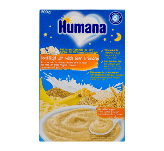 HUMANA GOOD NIGHT WHOLE GRAIN & BANANA 200G 6M+ - Halsa