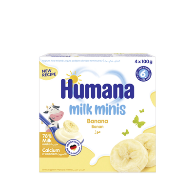 ХУМАНА КОС БАНАНИ 6M+ 4x100g 