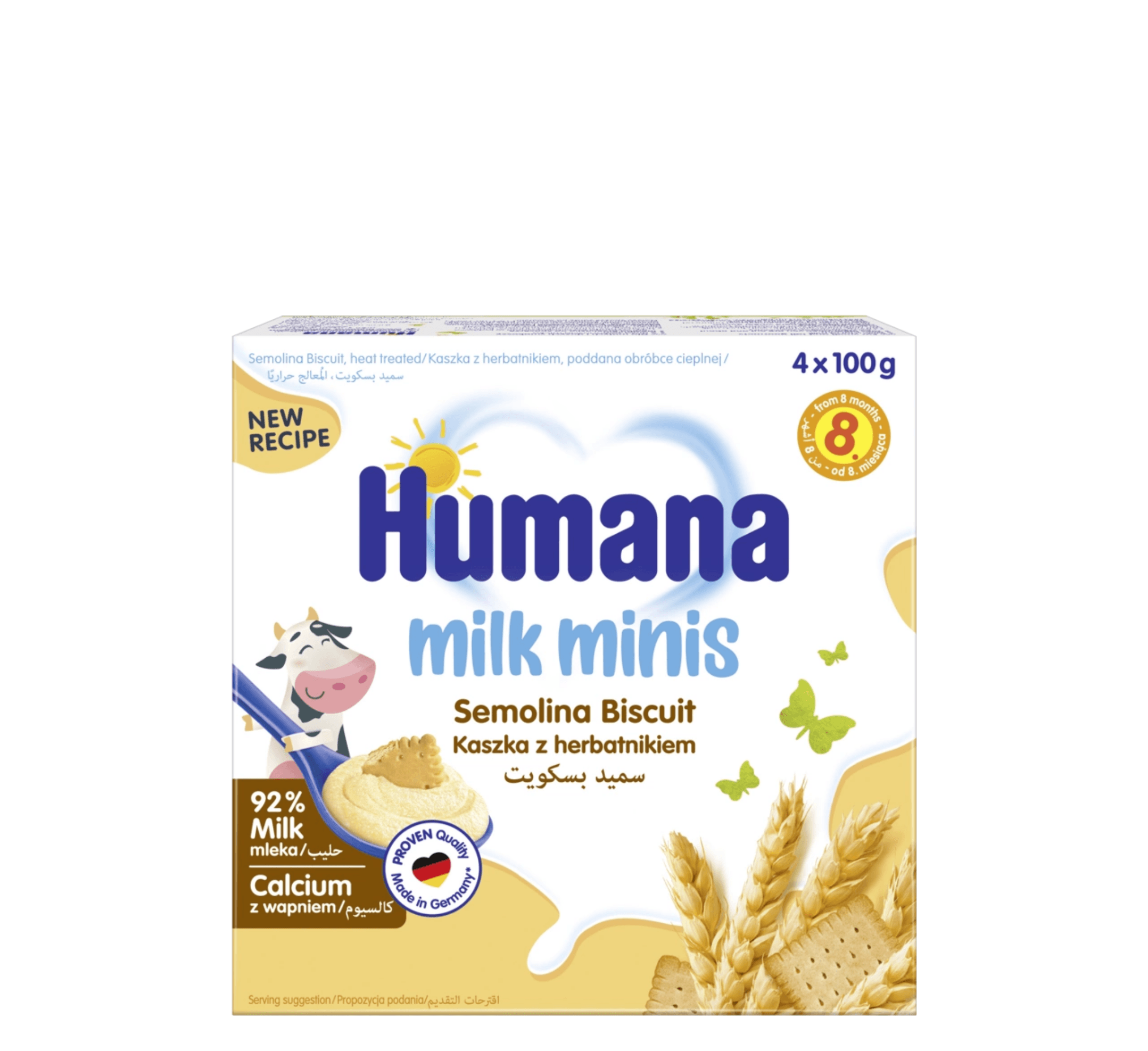 HUMANA PUDING BOLLGUR BISKOTE 8M+ 4X100G - Halsa