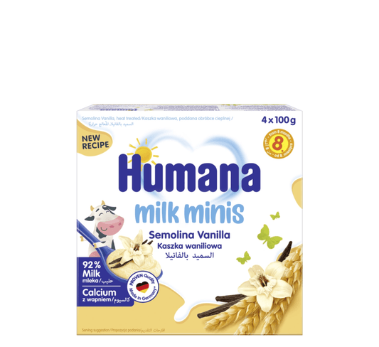 HUMANA PUDING BOLLGUR VANILJE 8M+ 4X100G - Halsa