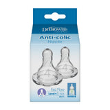 Dr. Brown's Natural Flow Narrow Baby Bottle Silicone Nipple, 2-Pack