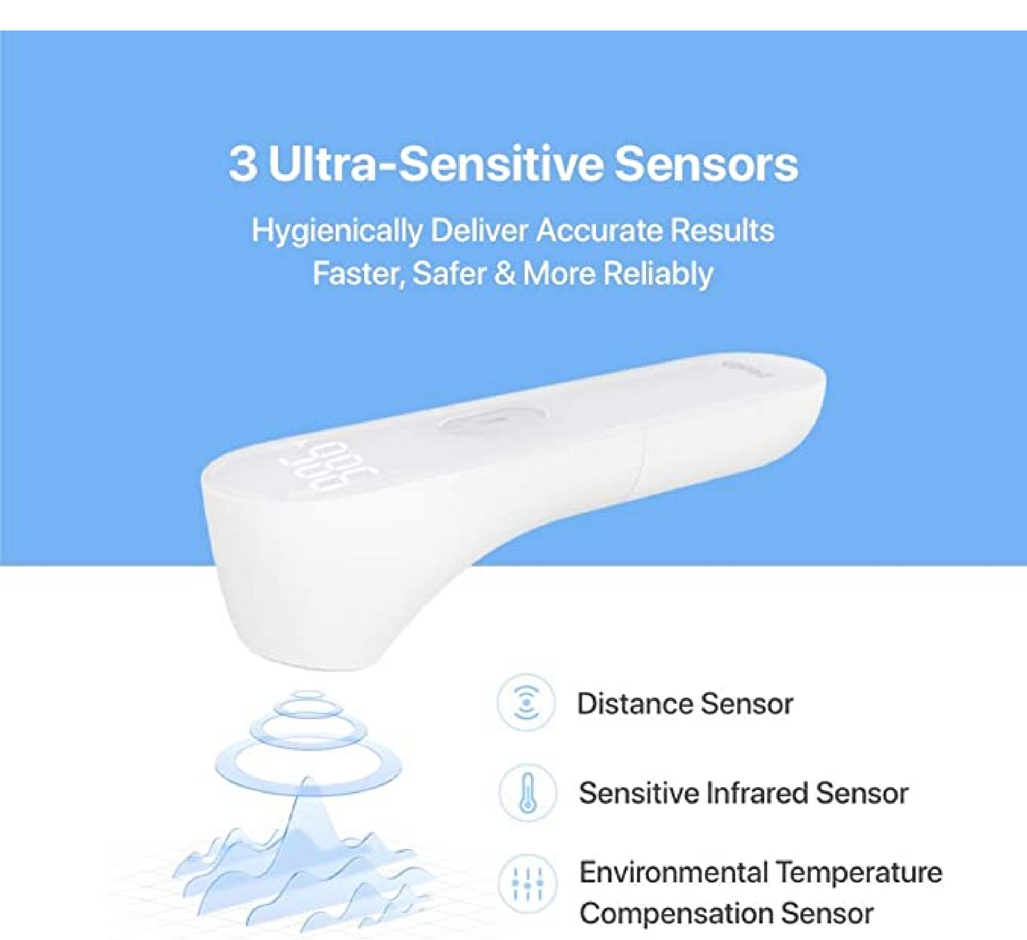 Termometër me infra të kuqe pa kontakt iHealth Pt3