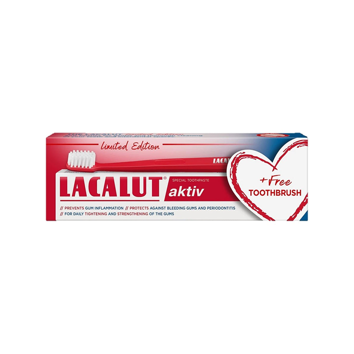 Lacalut – Aktiv Pastë dhëmbësh + Furçë falas