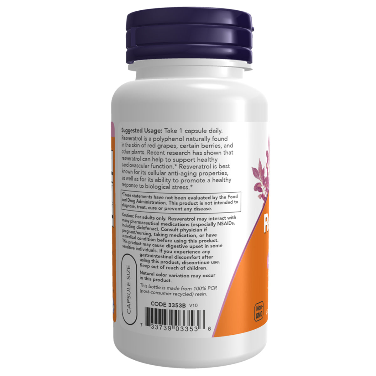 RESVERATROL 200 MG 60 VCAPS-NOW