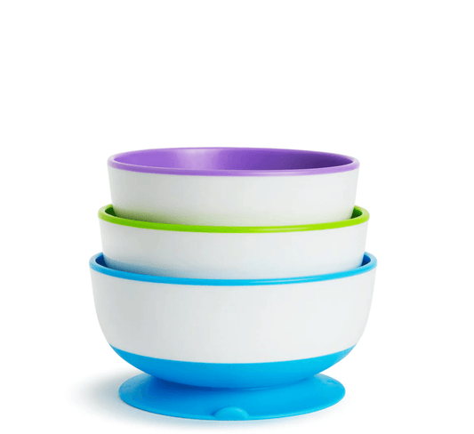 Munchkin Stay Put Suction Bowls - 3pk - Halsa