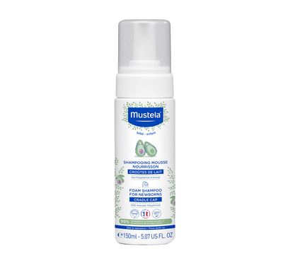 Shampo me shkumë Mustela për të porsalindur (kapak djepi) *150ml