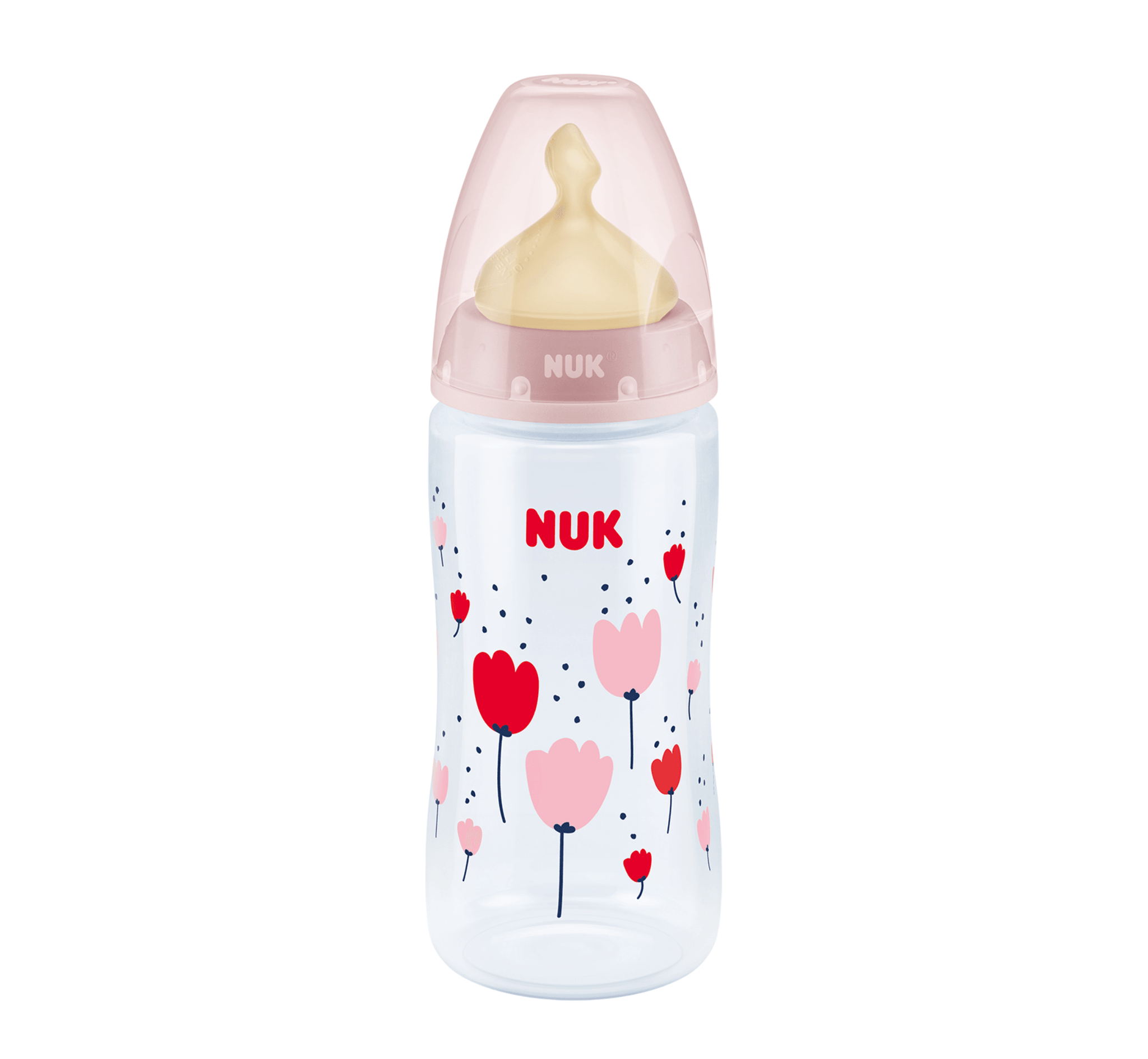 NUK Shishe Plastike First Choice+ Latex Temp.Control (0-6M) - Halsa