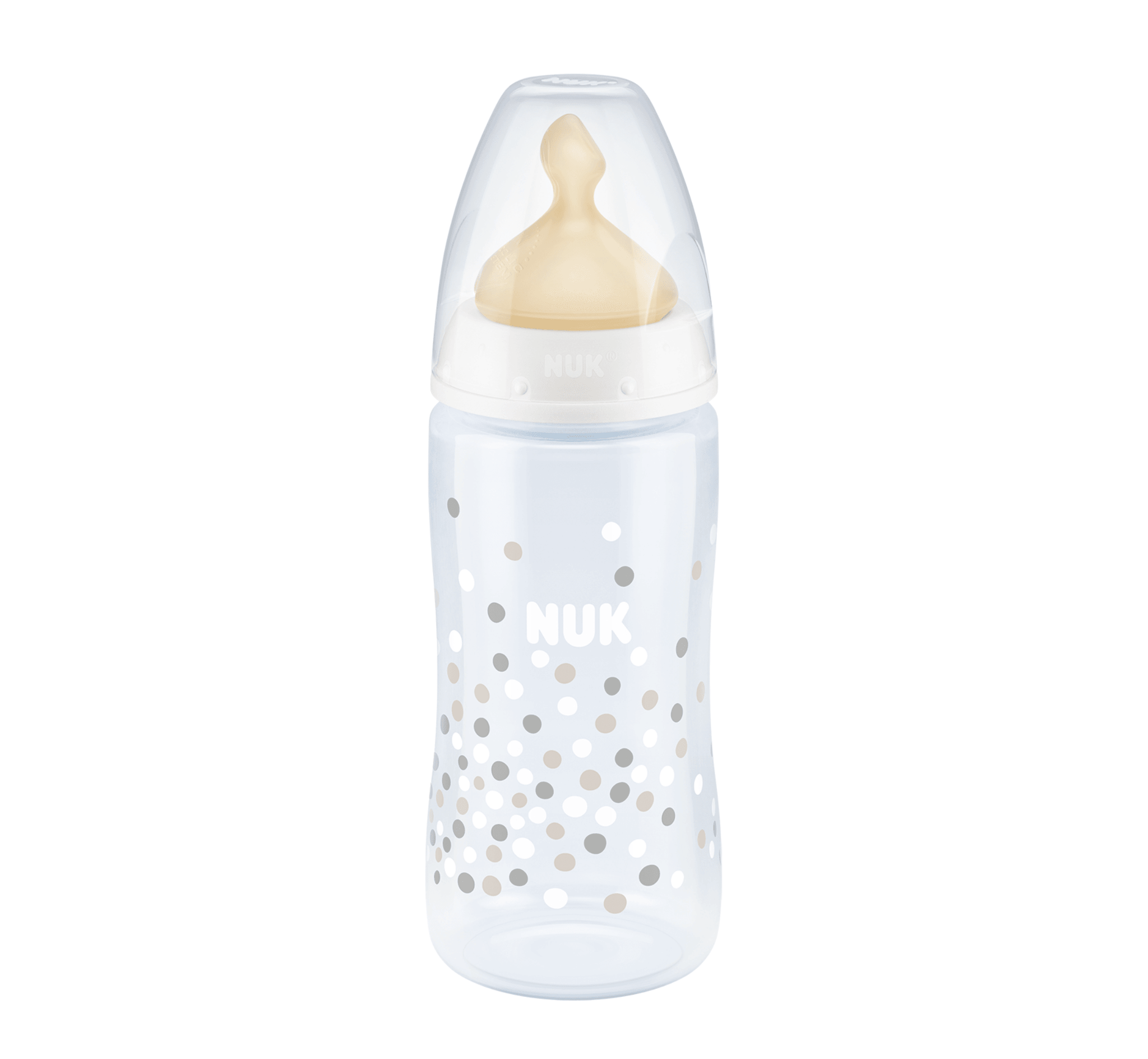 NUK Shishe Plastike First Choice+ Latex Temp.Control (0-6M) - Halsa