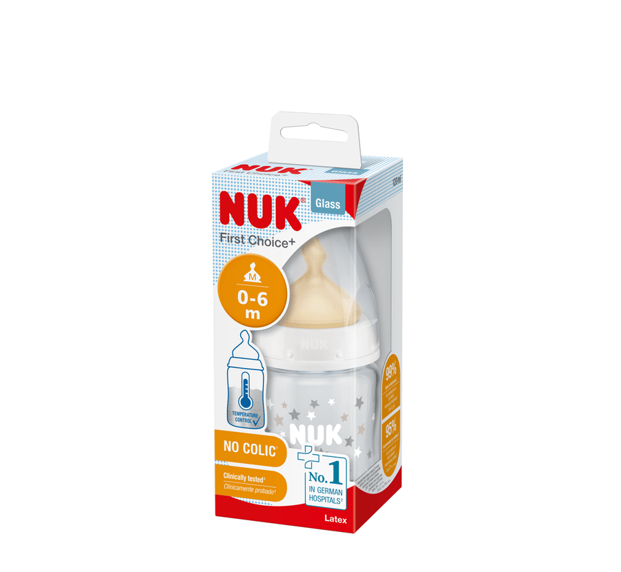 NUK Shishe Qelqi First Choice+ Latex (Temp.Control)