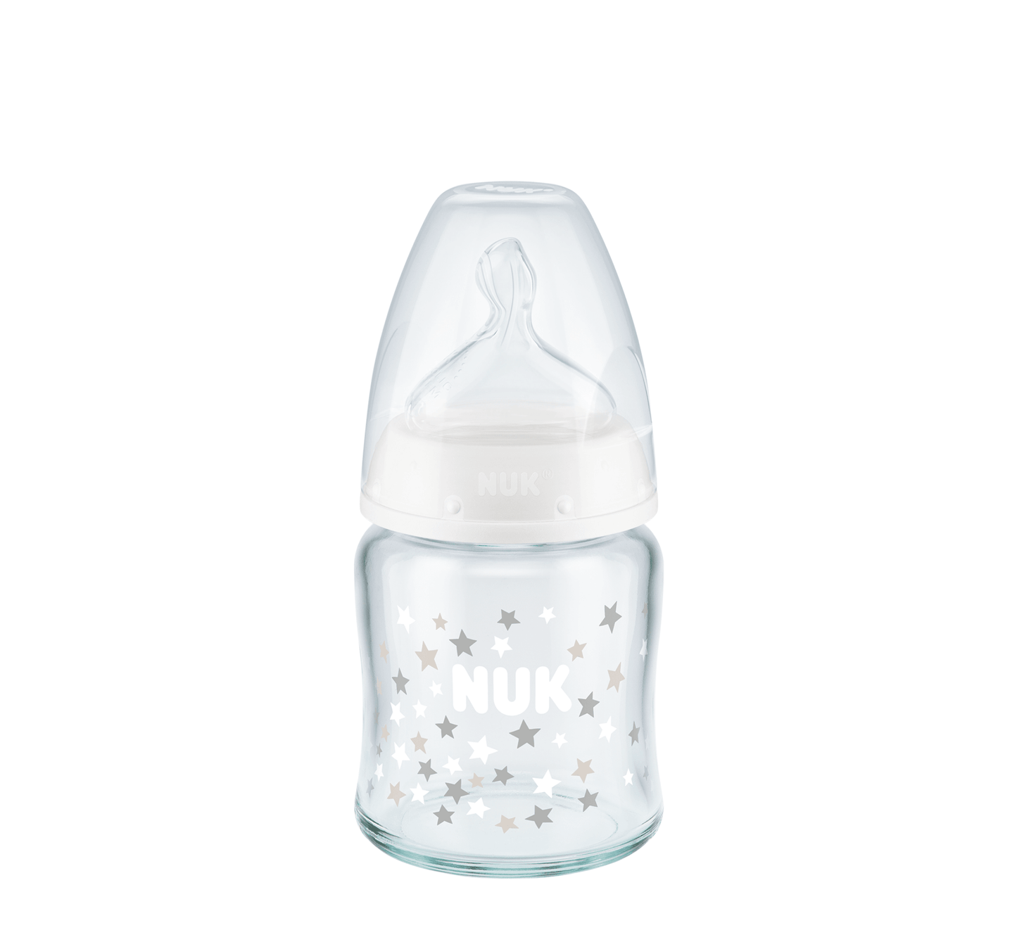 NUK Shishe Qelqi First Choice+ Silikon (Temp.Control) - Halsa