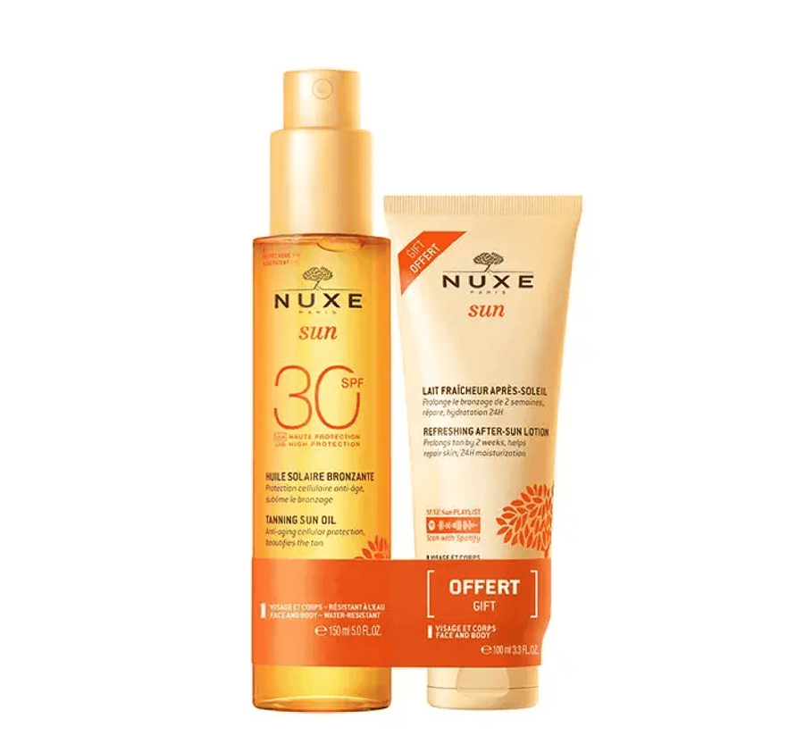 Комплет за сонце Nuxe - Hulie Solaire Bronzante Spf 30 & Lait Fraicheur Apres Soleil 