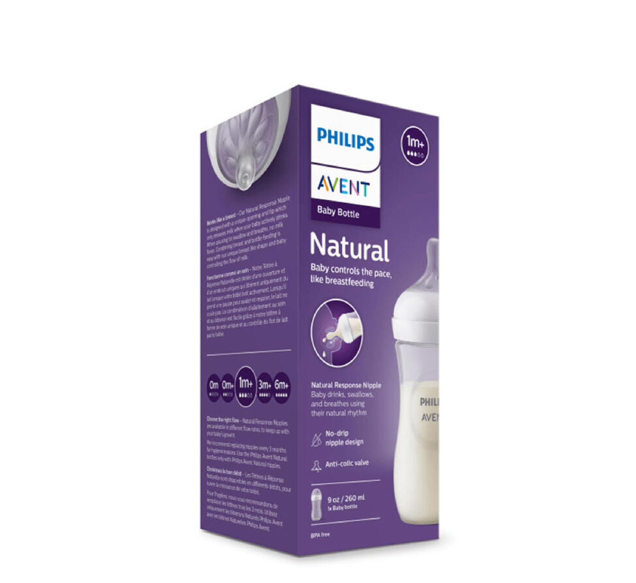 PHILIPS AVENT SCY903/01 SHISHE PLASTIKE NATURAL 1M+ *260ML - Halsa