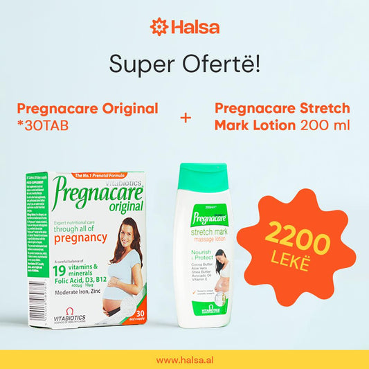 Pregnacare Original + Pregnacare Stretch Mark Lotion - Halsa