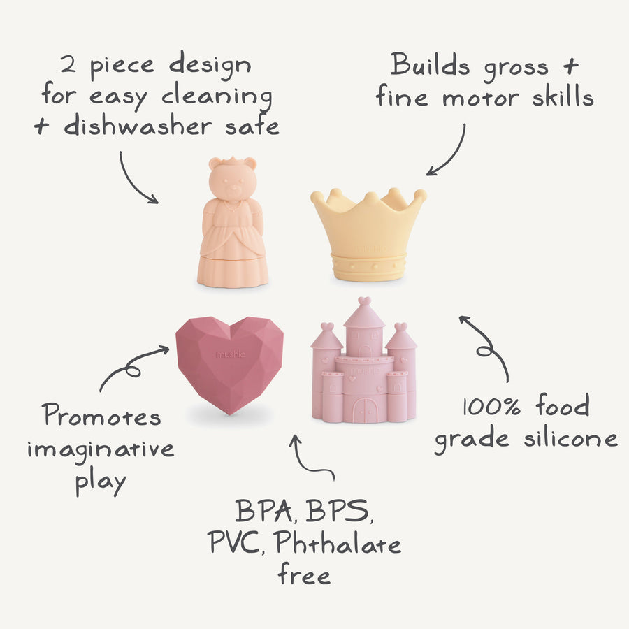 Mushie Princess Mold Free Bath Play Set 10 Months+