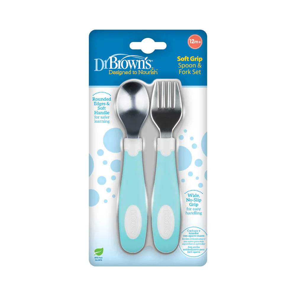 Dr Brown's  Soft Grip Spoon & Fork Set