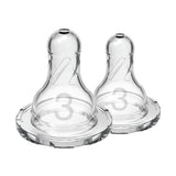 Dr. Brown's Natural Flow Narrow Baby Bottle Silicone Nipple, 2-Pack