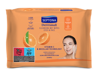 Cleansing wet wipes eyes & face with vitamin C & micellar technology