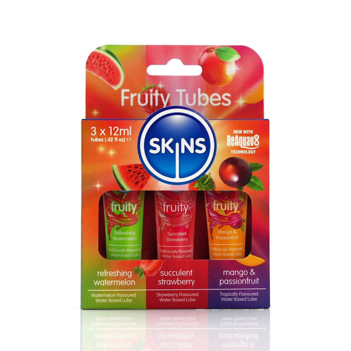Skins Fruity Lubes Sampler Tubes (3 x 12ml)