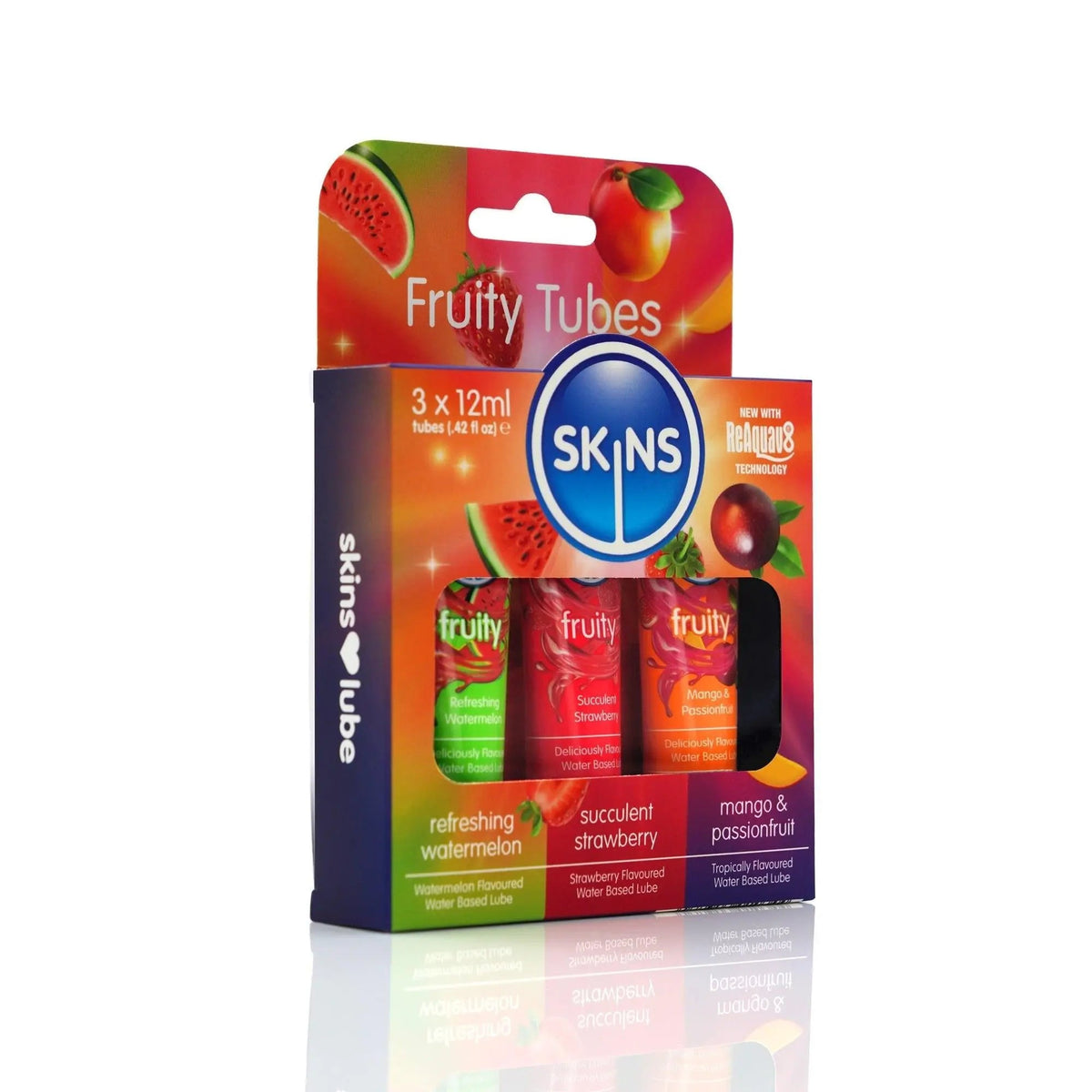Skins Fruity Lubes Sampler Tubes (3 x 12ml)