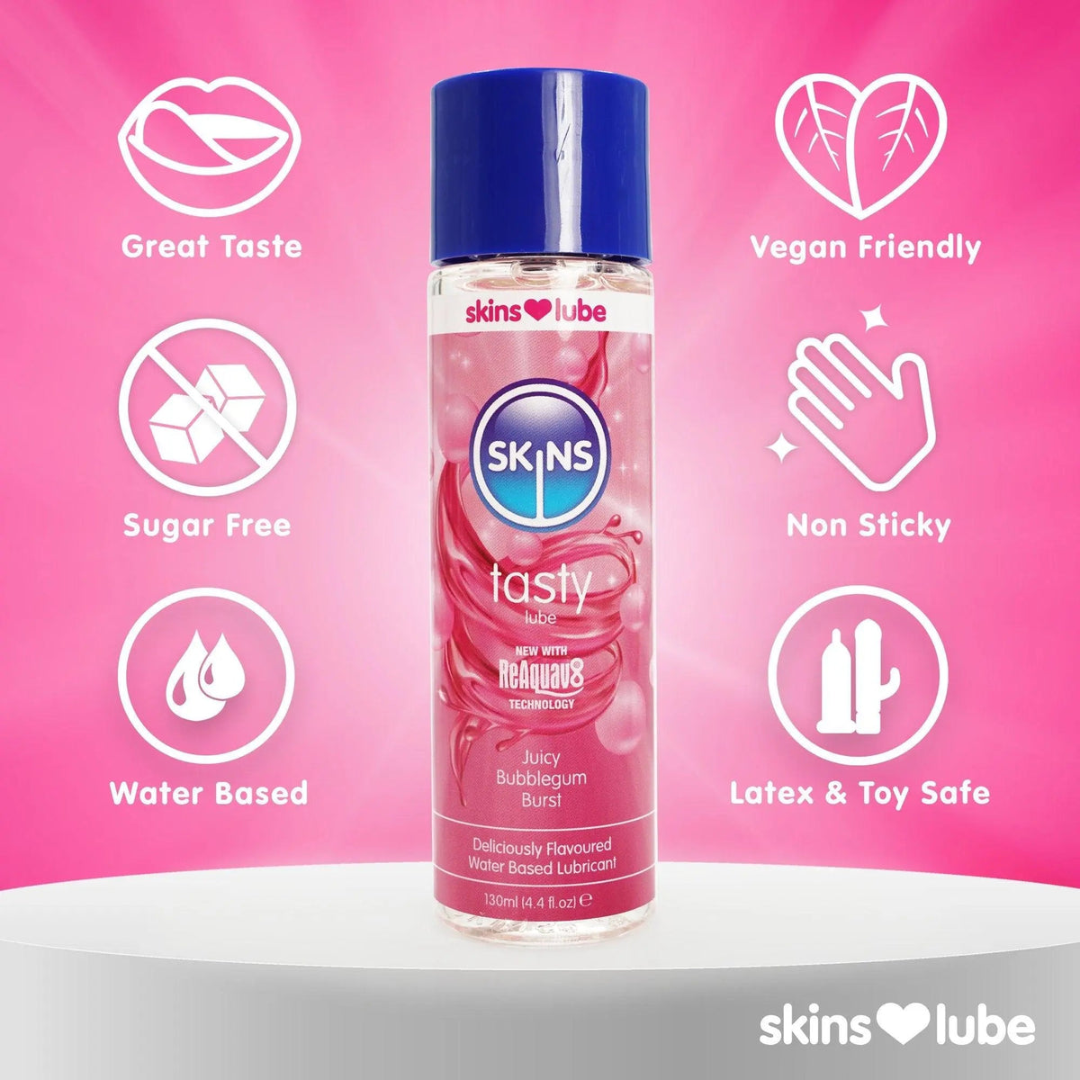 Skins Bubblegum Flavoured Water Based Lubricant