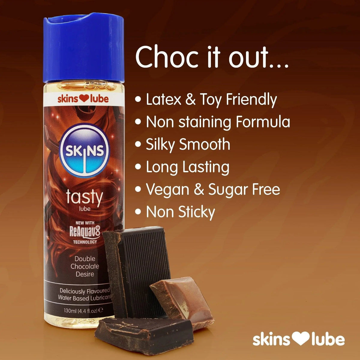Skins Double Chocolate Water Based Lubricant