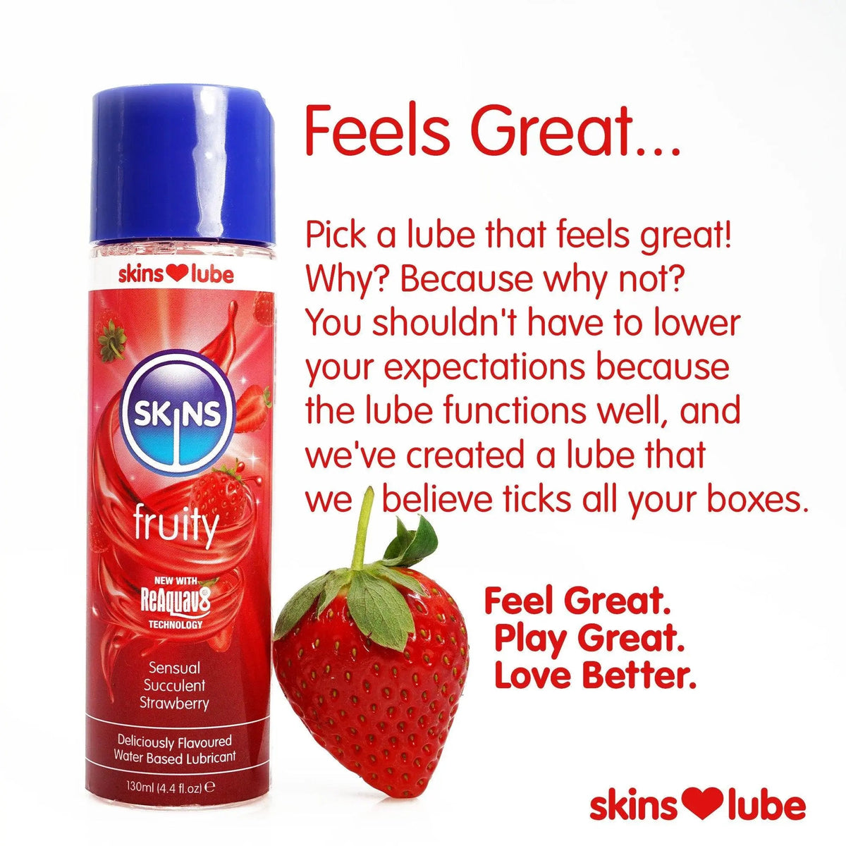 Skins Strawberry Flavoured Lube (Various Sizes)