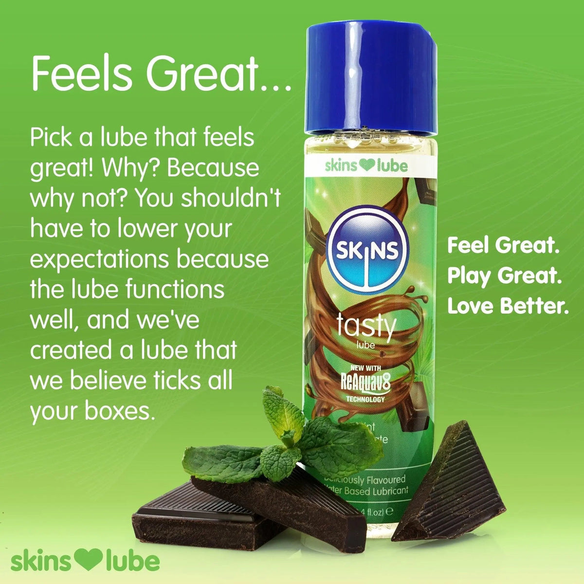 Skins Mint Chocolate Water Based Lubricant