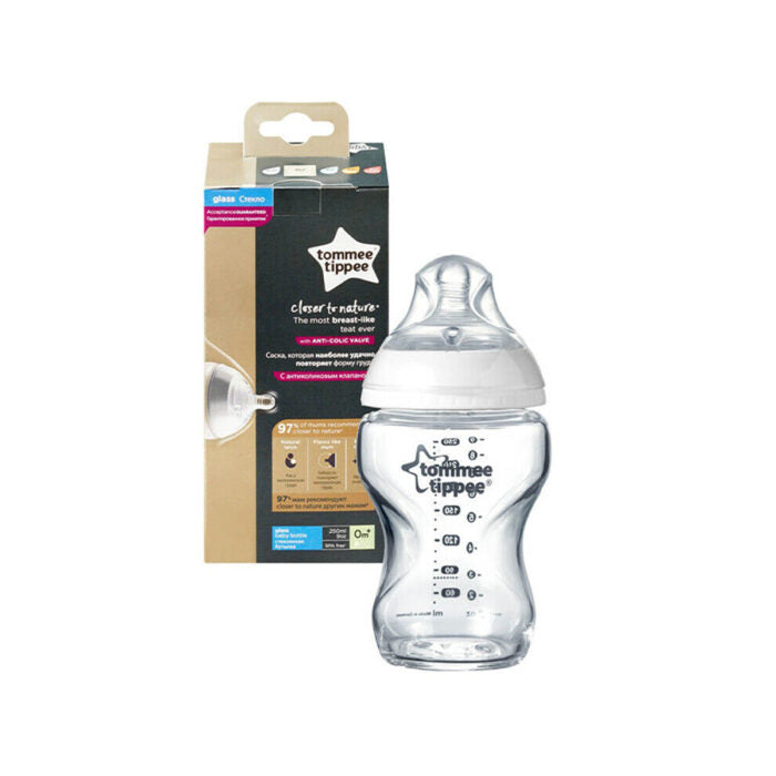 Tommee Tippee – Closer To Nature Shishe qelqi kundër kolikave (0m+)
