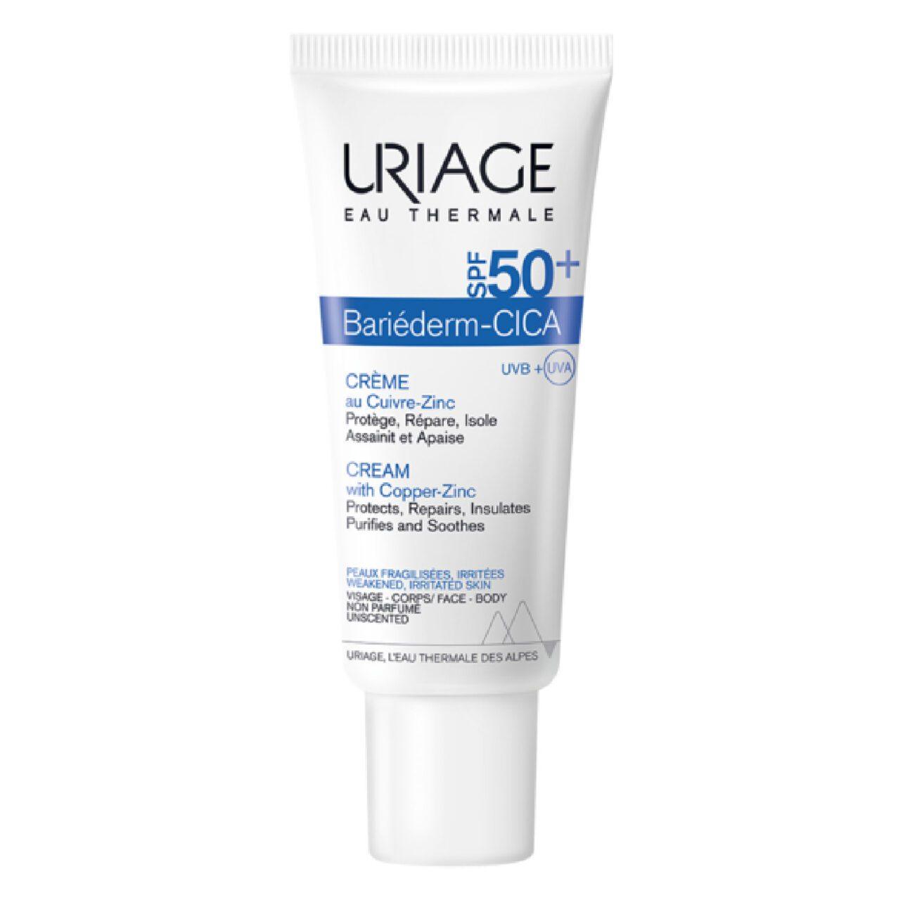 Uriage - Bariederm-CICA Cream With Copper-Zinc SPF 50+ *40 ml - Halsa