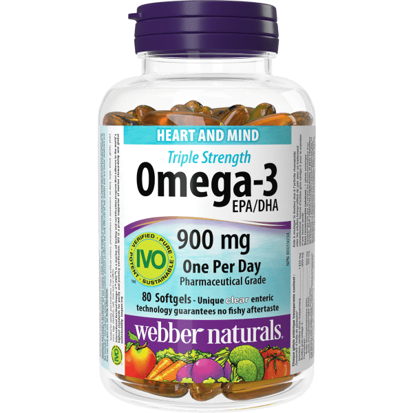 Triple Strength Omega-3 900 mg EPA/DHA No Fishy Aftertaste
