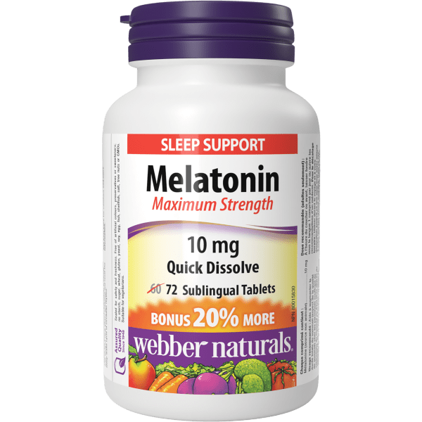 Melatonin 10 mg Quick Dissolve Sublingual Tablets