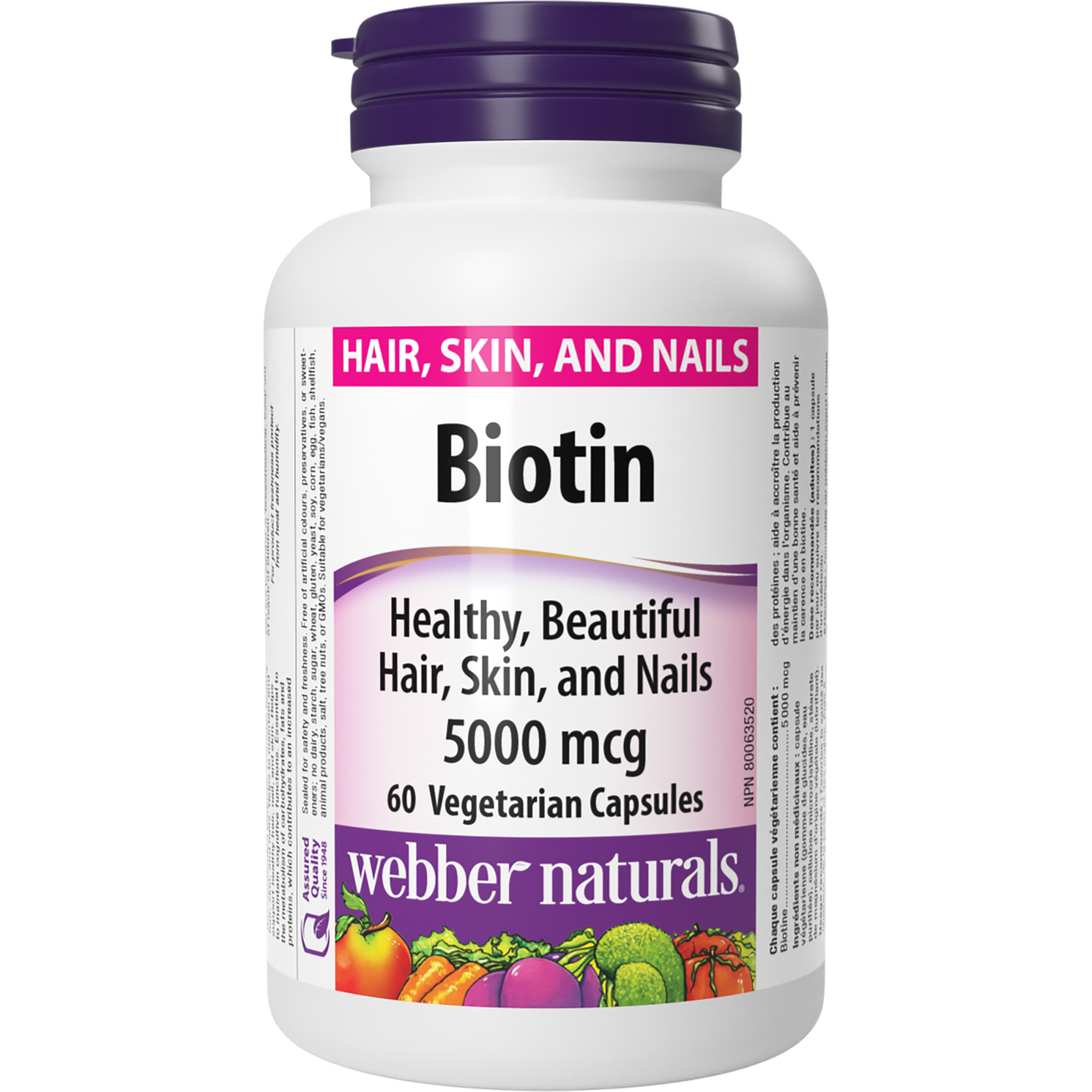 Biotin 5000 mcg Vegetarian Capsules