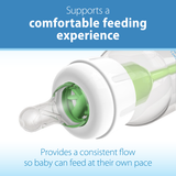 Dr. Brown's Natural Flow Narrow Baby Bottle Silicone Nipple, 2-Pack